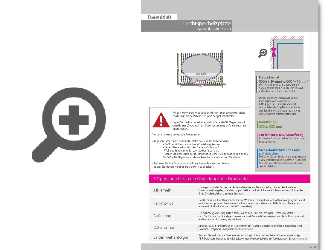 Product Bild leichtsperrholzplatte_in_sprechblase-form_konturgefr__st___einseitig_4_0-farbig_bedruckt